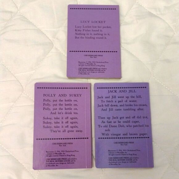 Vintage 1987 The Real Mother Goose Rhymes for Boys & Girls Mini‎ HC 6 Book Set - Picture 13 of 14